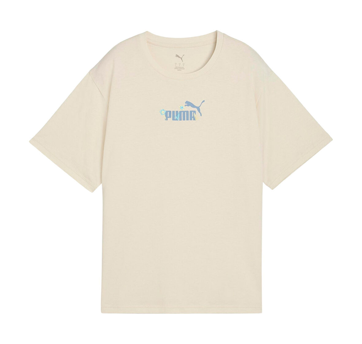 688077-87 Puma Ess Nature 2.0 Relaxed Tee Kadın T-Shirt Krem