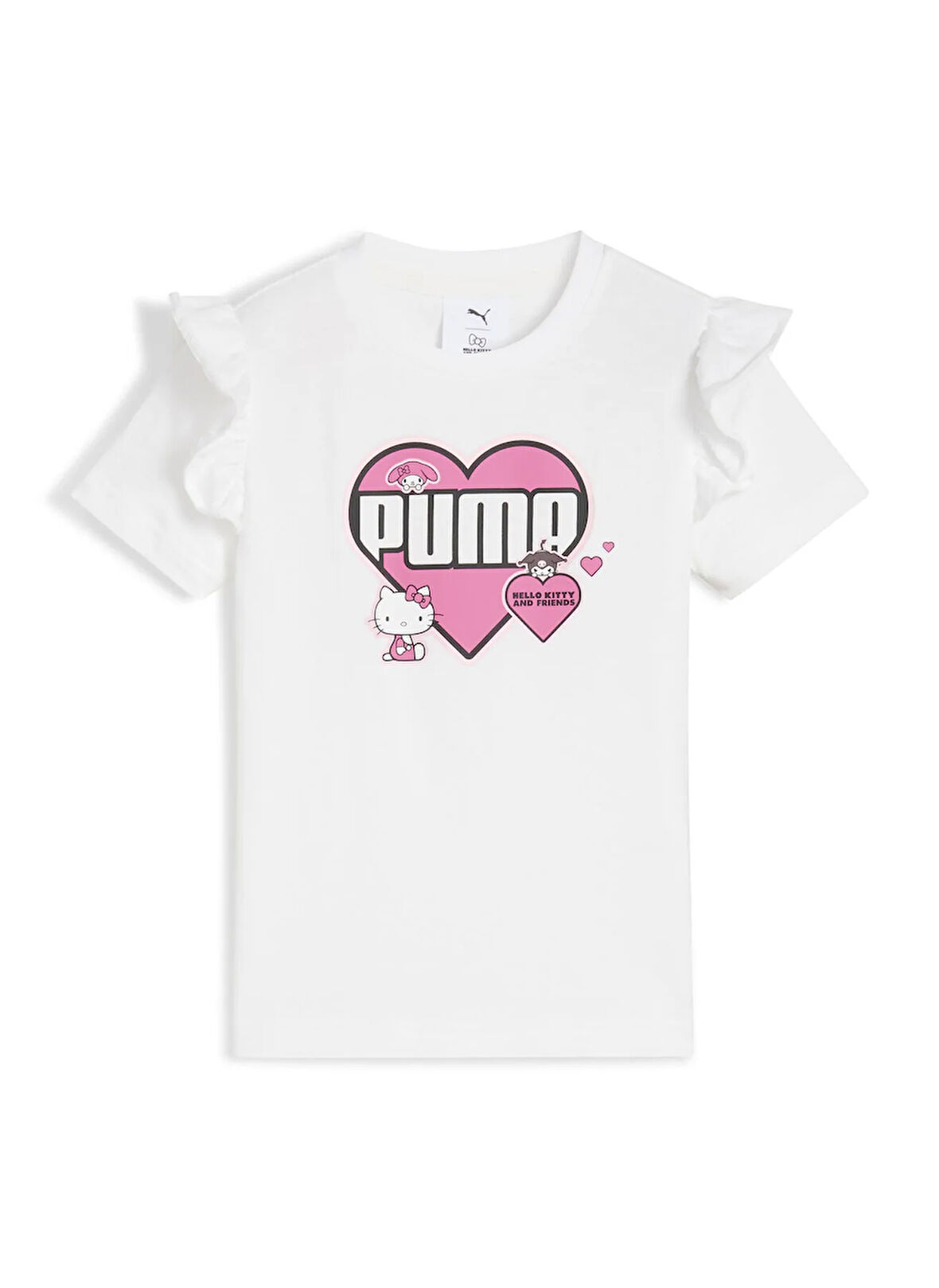 Puma Düz Beyaz Kız Çocuk T-Shirt 63238602-PUMA X HELLO KITTY & FRIEN