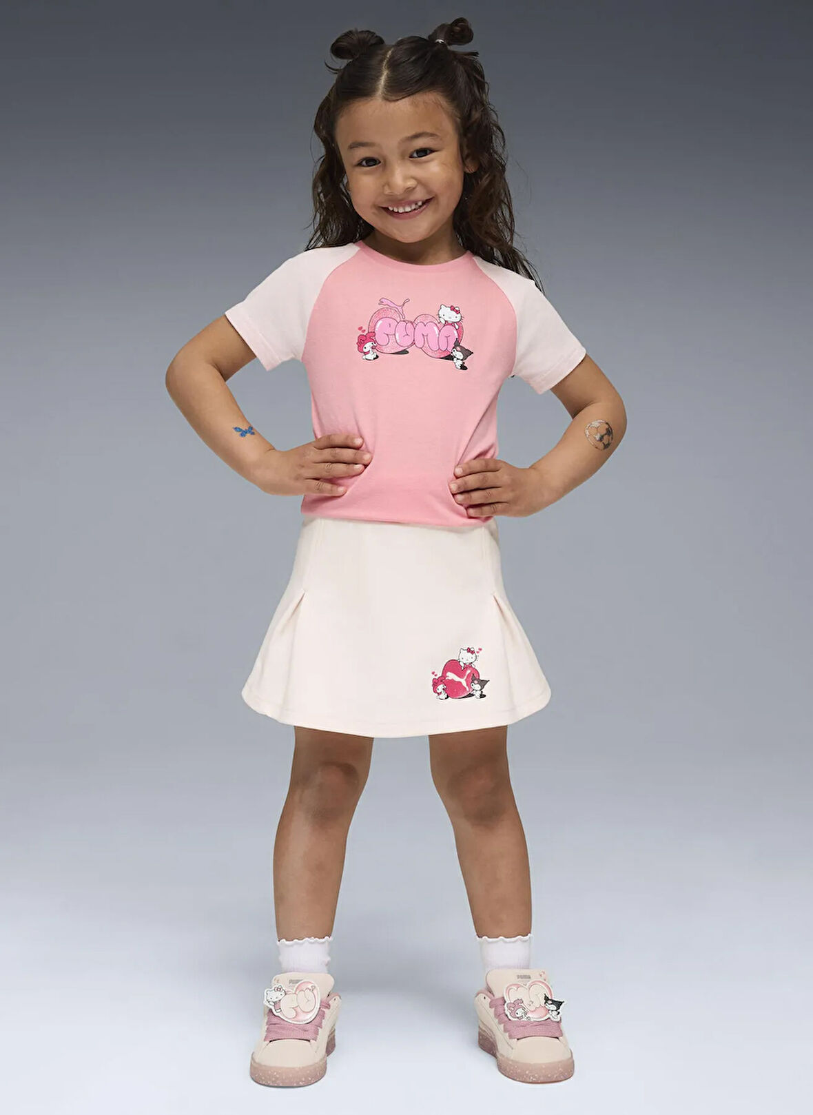 Puma Düz Pembe Kız Çocuk T-Shirt 63239127-PUMA X HELLO KITTY & FRIEN