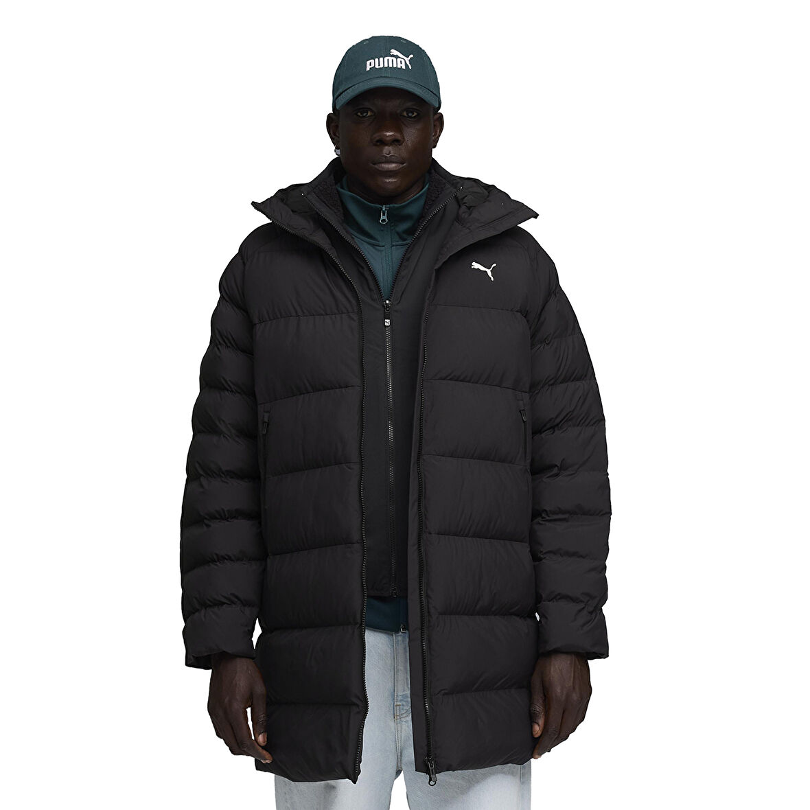 Mono Hooded Erkek Siyah Günlük Stil Mont 68836601