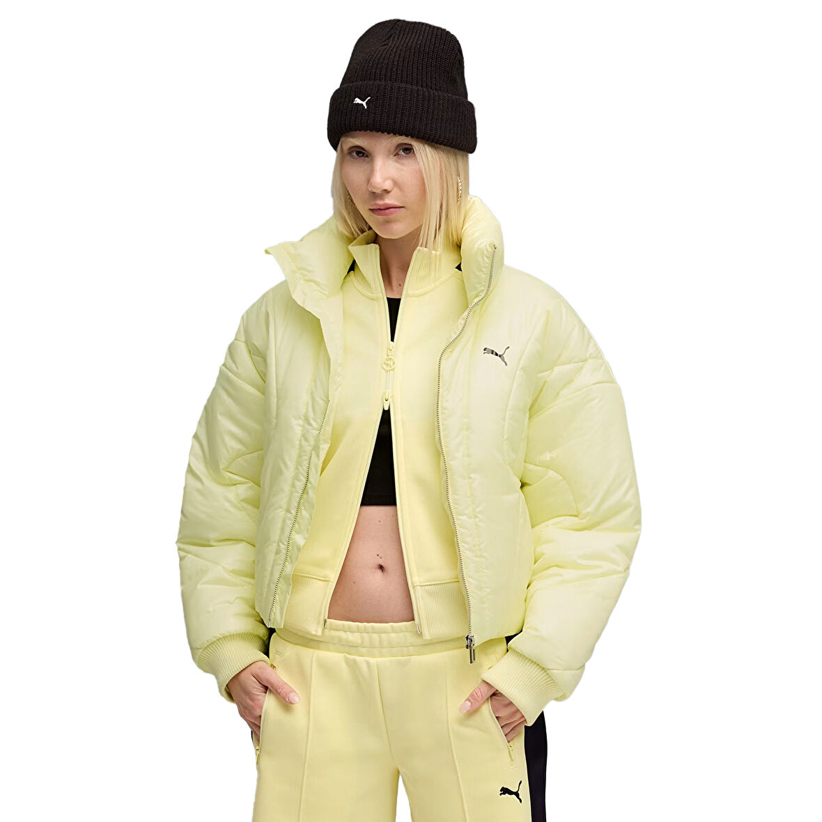 Dare To Puffer Kadın Sarı Günlük Stil Mont 63217335