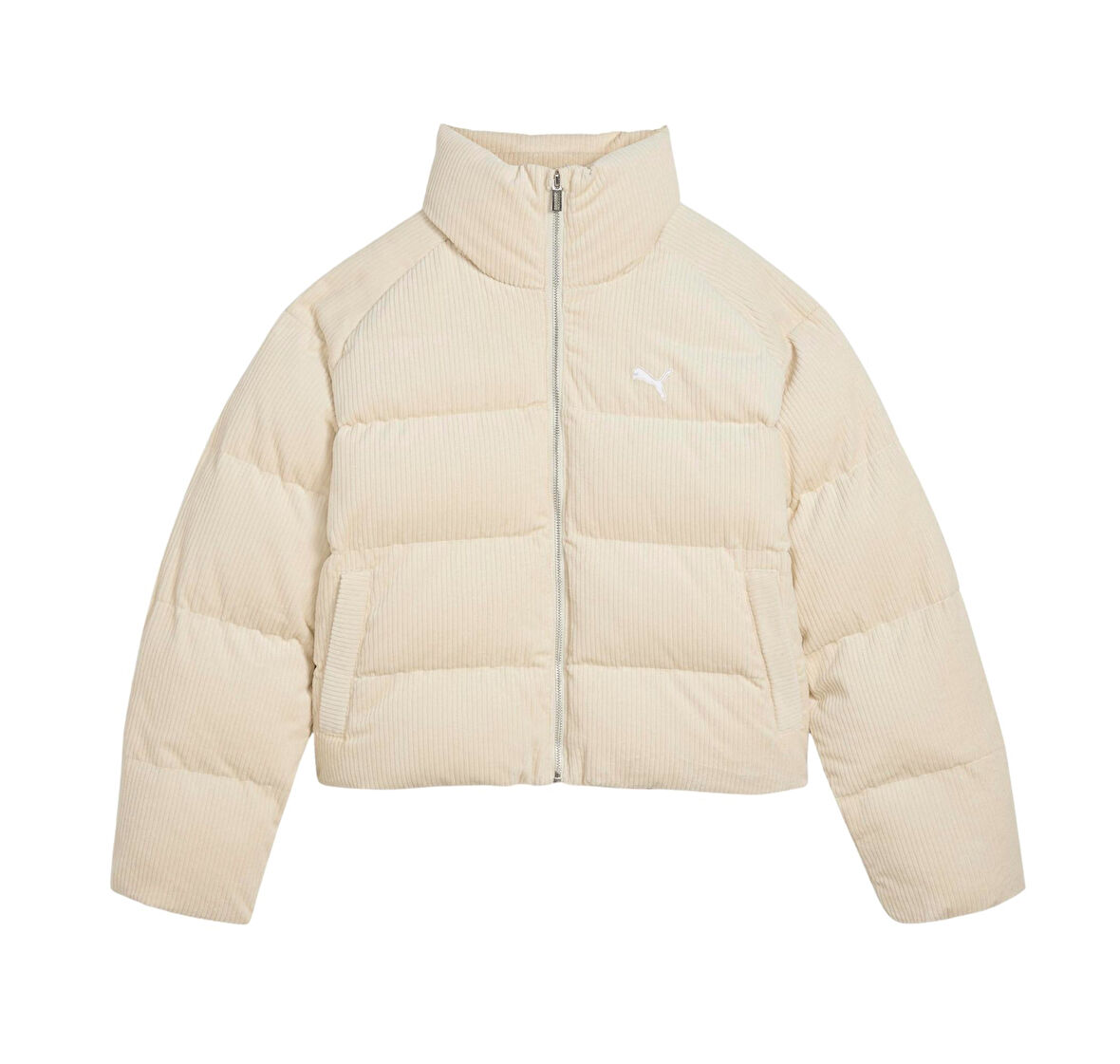 632171-87 Puma Corduroy Puffer Jacket Kadın Mont Krem