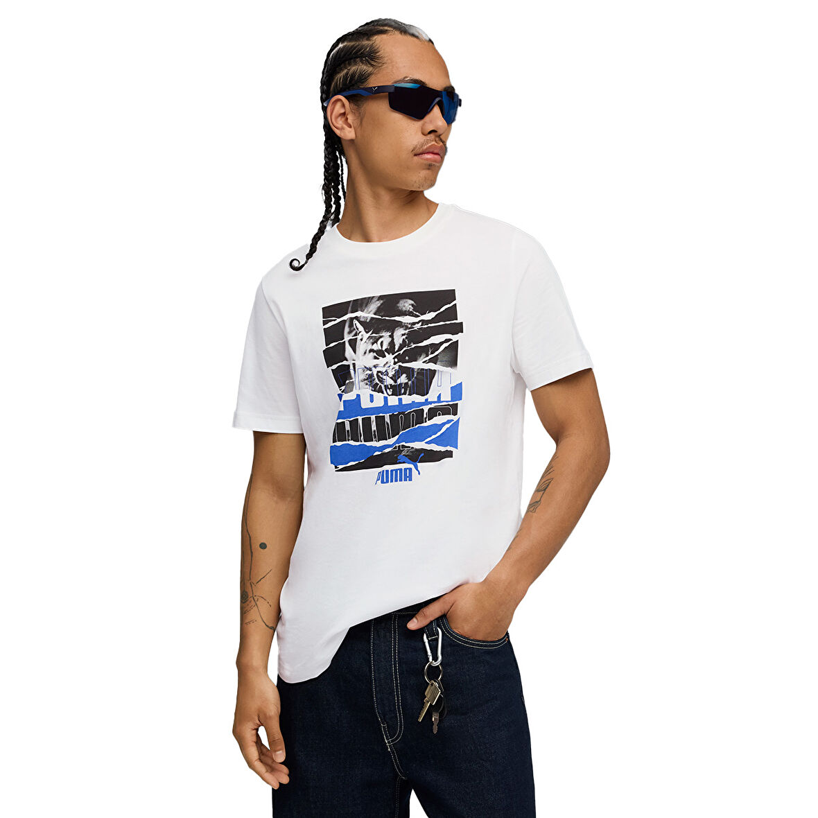 Graphic Tee Erkek Beyaz Günlük Stil T-Shirt 68804102