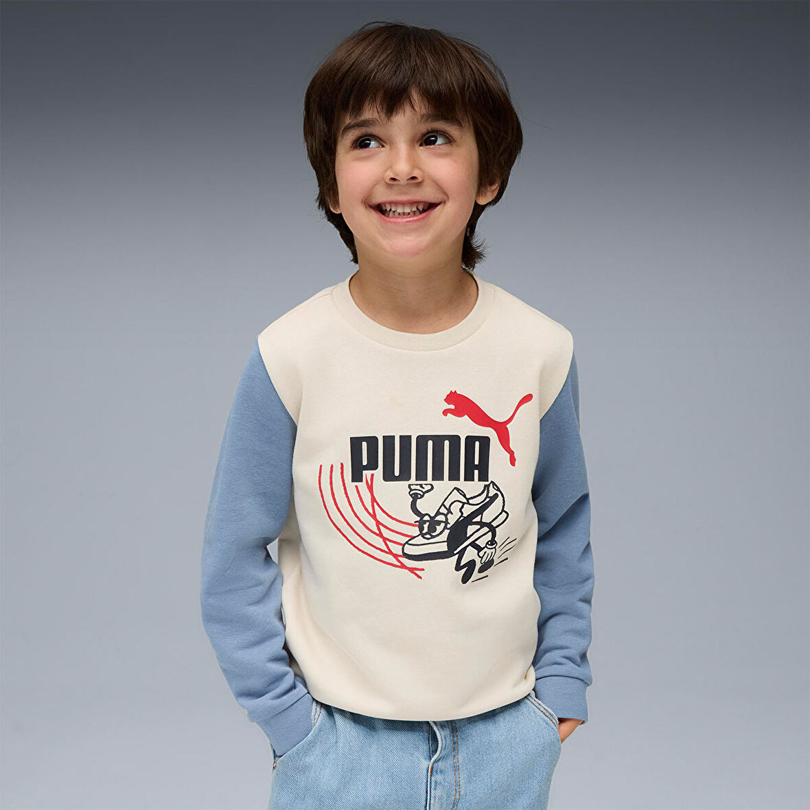 Puma Çocuk Sweatshirt Little Runners Crew
