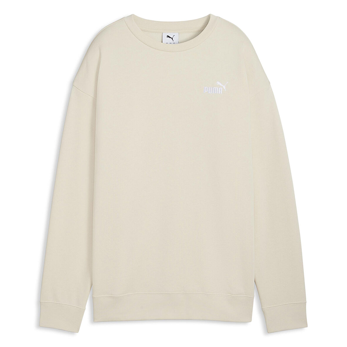 Ess Small Logo Relaxed Crew Kadın Bej Günlük Stil Sweatshirt 63326887