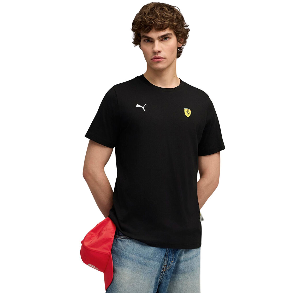 632789-01 Puma Ferrari Sportswear Car G Tee Erkek T-Shirt