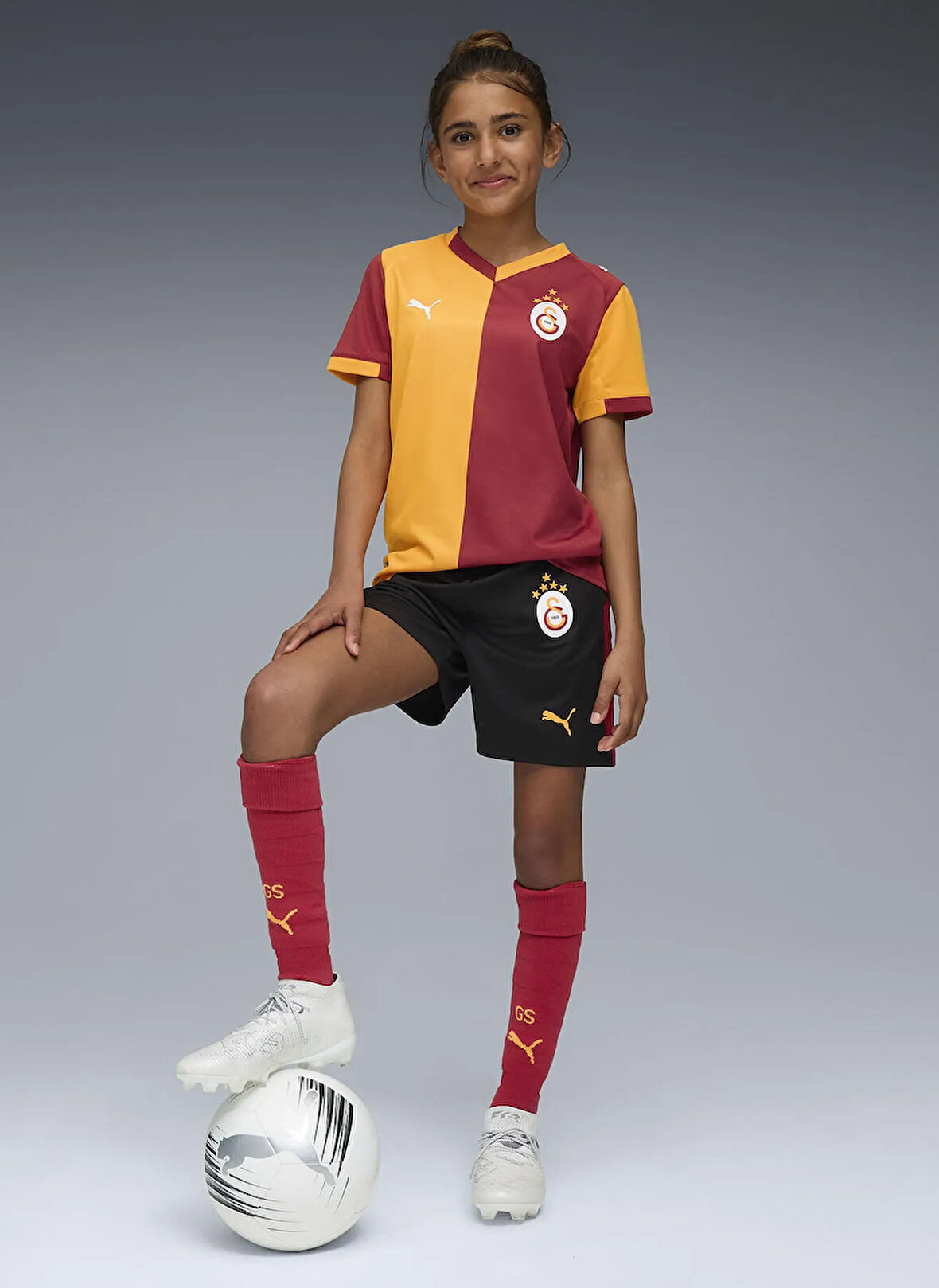 Puma Lastikli Bel Normal Siyah Erkek Çocuk Şort 77982405-GSK Shorts Replica Jr w/bl