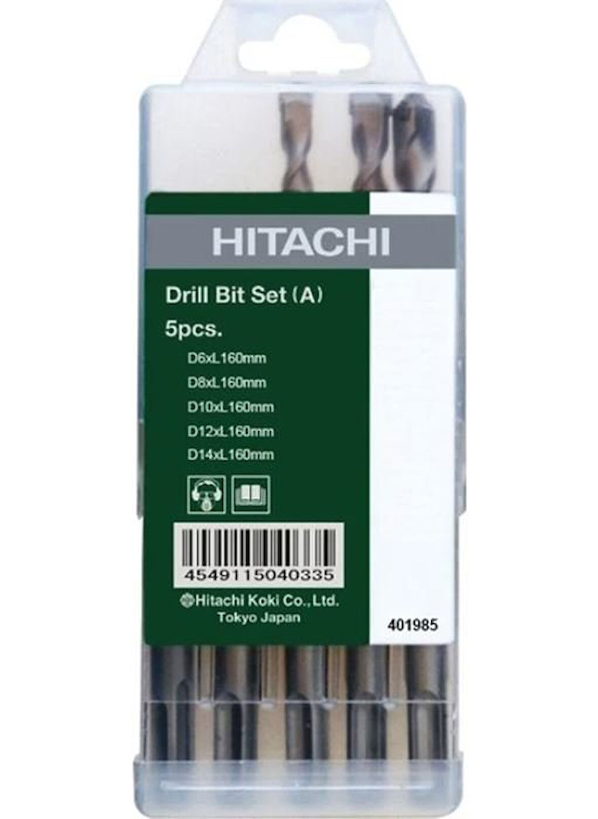 Hitachi 401985 5 Parça Profesyonel SDS-Plus Uç Seti