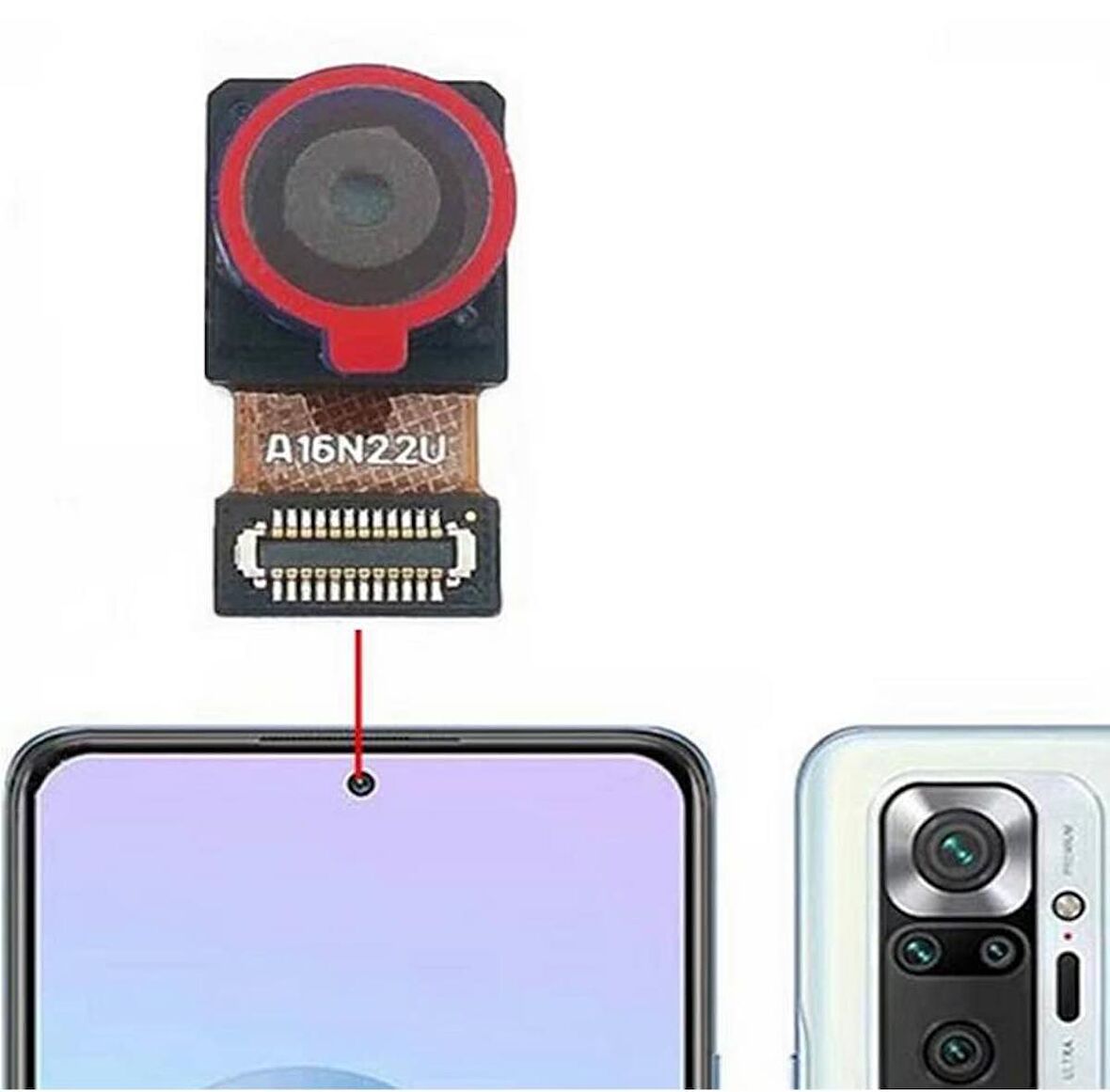 Fixist Xiaomi Mi Note 10 Pro ile Uyumlu Ön Kamera