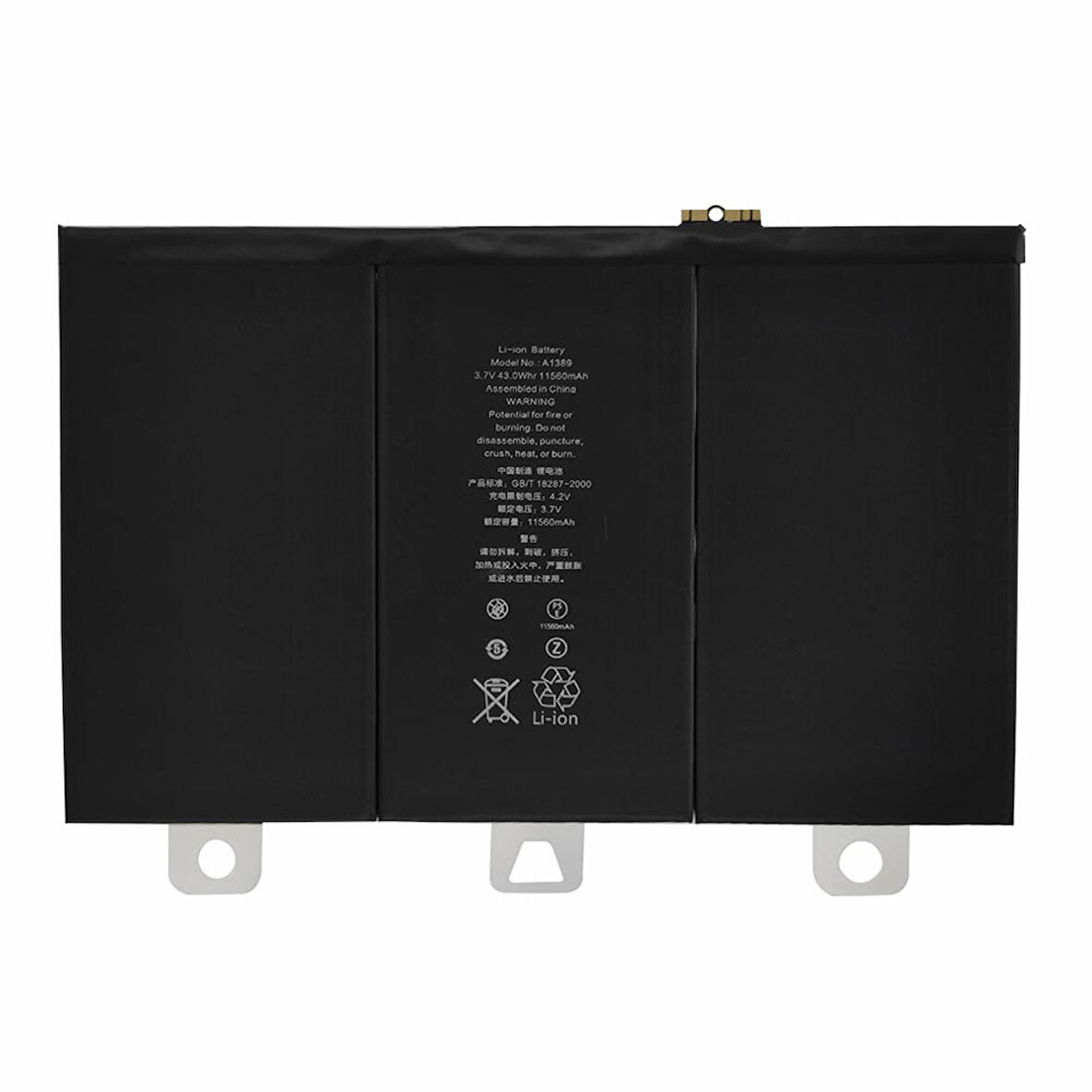 Fixist Apple iPad 3/4 A1389 A1403 A1430 A1416 ile Uyumlu Tablet Pil