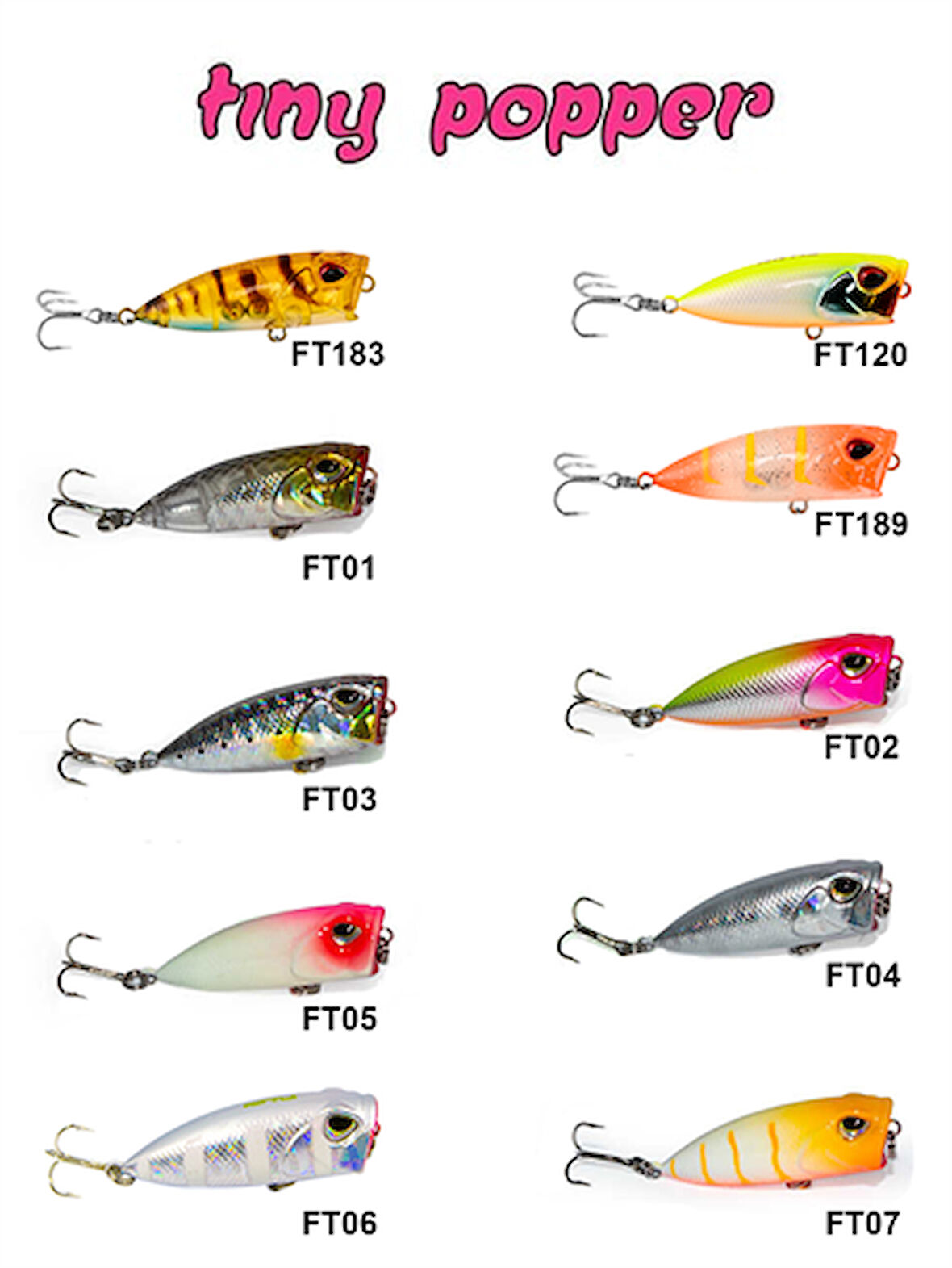 FUJIN Tiny Popper Mini LRF Popper FT07 Hot Shrimp