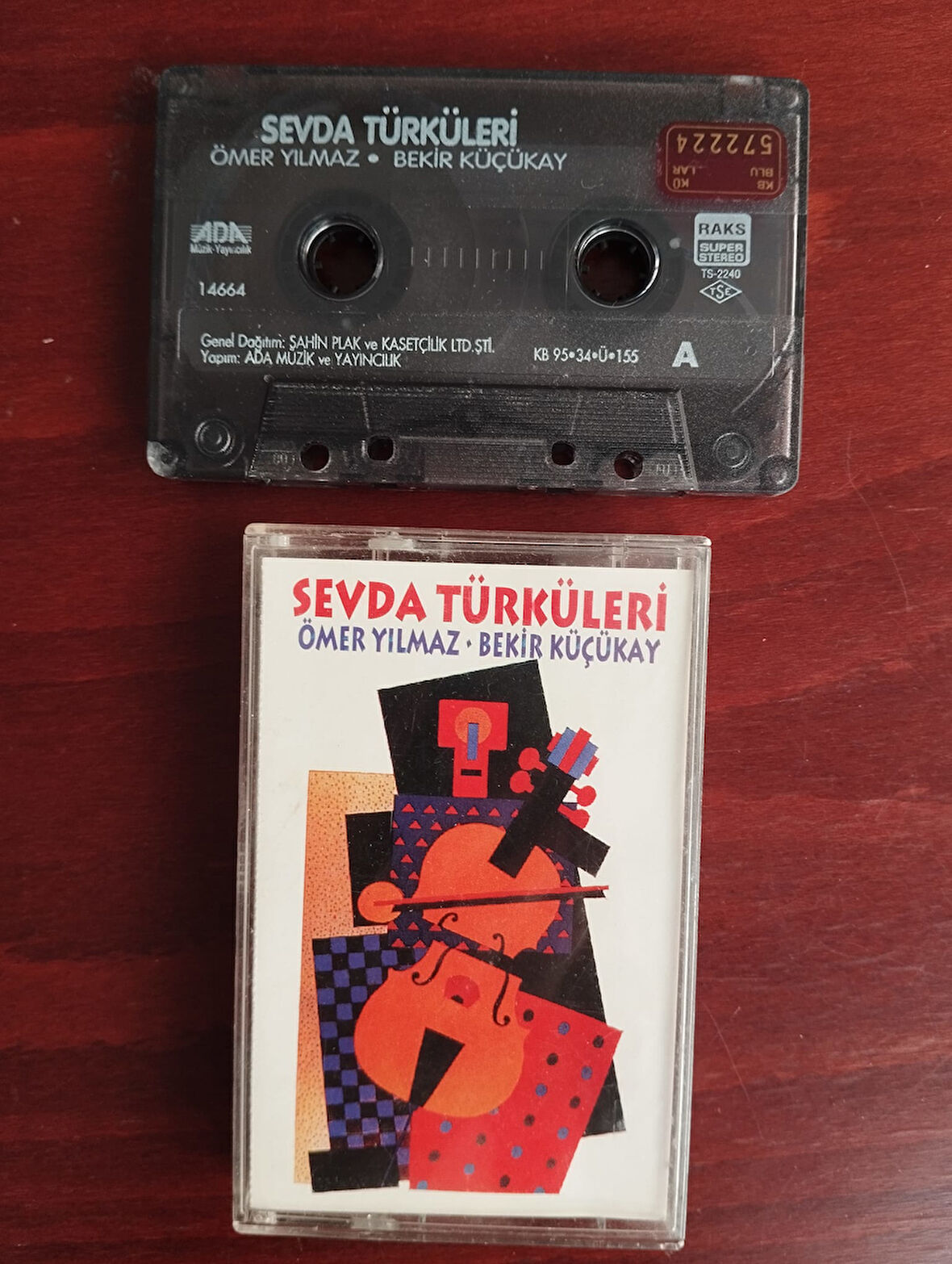 Ömer Yılmaz • Bekir Küçükay – Sevda Türküleri -  1995  Türkiye Basım  Kaset-2.EL