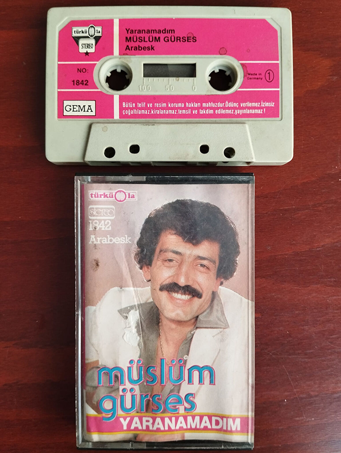 MÜSLÜM GÜRSES  - Yaranamadım /Türkola - 1984  Almanya Basım  Nadir Kaset-2.el