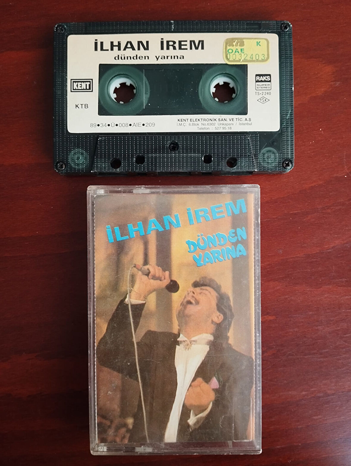 İlhan İrem –  Dünden Yarına  - 1989  Türkiye Basım Kaset -2.el