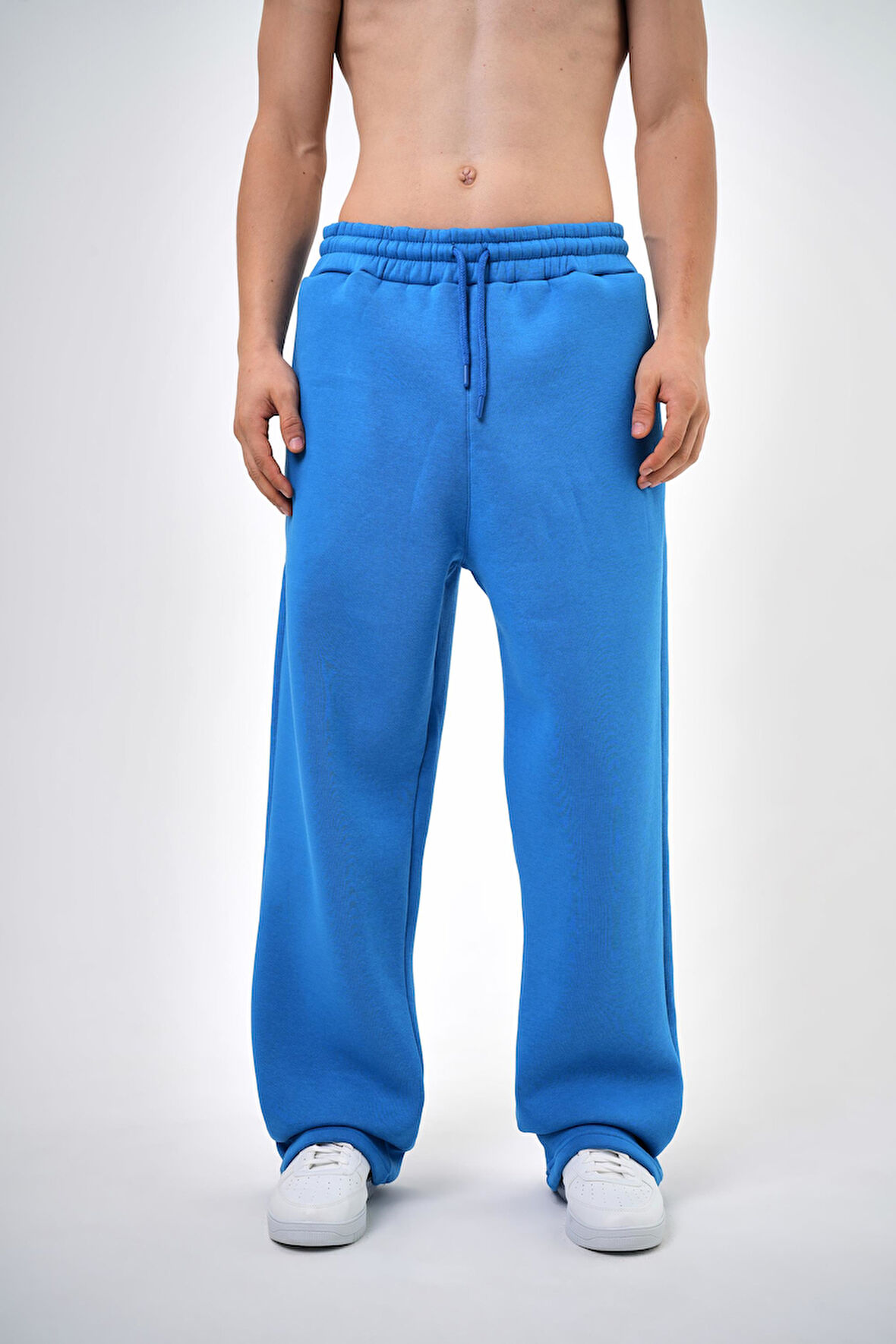 Erkek Basic Baggy Eşofman Altı Mavi