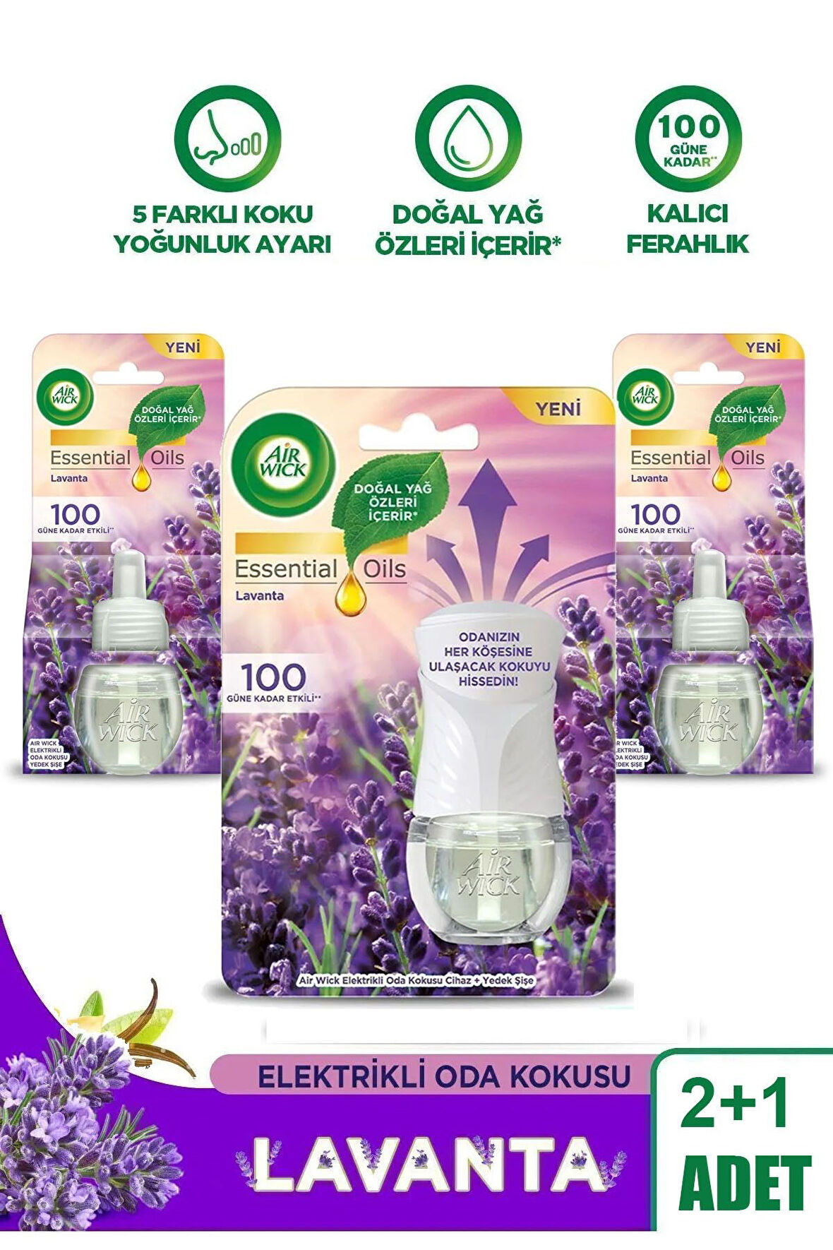 Air Wick Elektrikli Oda Kokusu Seti Lavanta (1 Kit 2 Yedek)