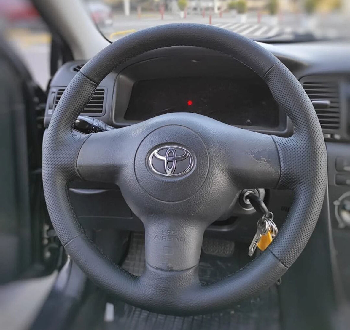 Toyota Corolla 2002-2008 Araca Özel Dikmeli Direksiyon Kılıfı(AÇIKLAMAYI OKUYUNUZ)