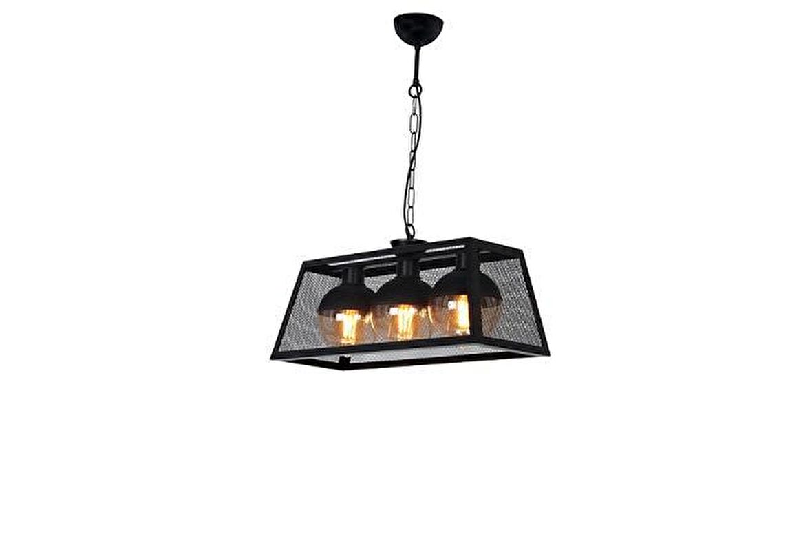 Silver 3 Lü Küp Spor Modern Retro Sarkıt Mutfak Salon Avize 
