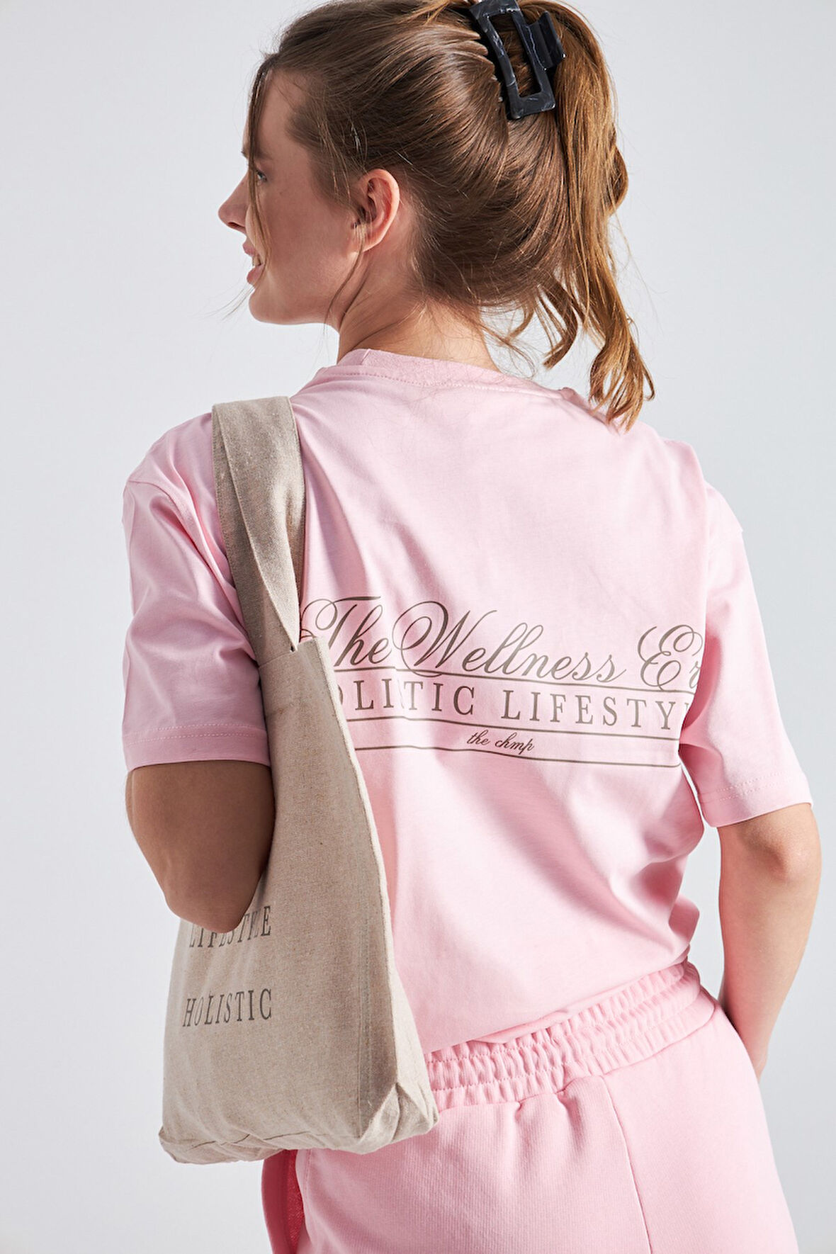 The Wellness Era Baskılı %100 Pamuk Oversize Kadın Tişört