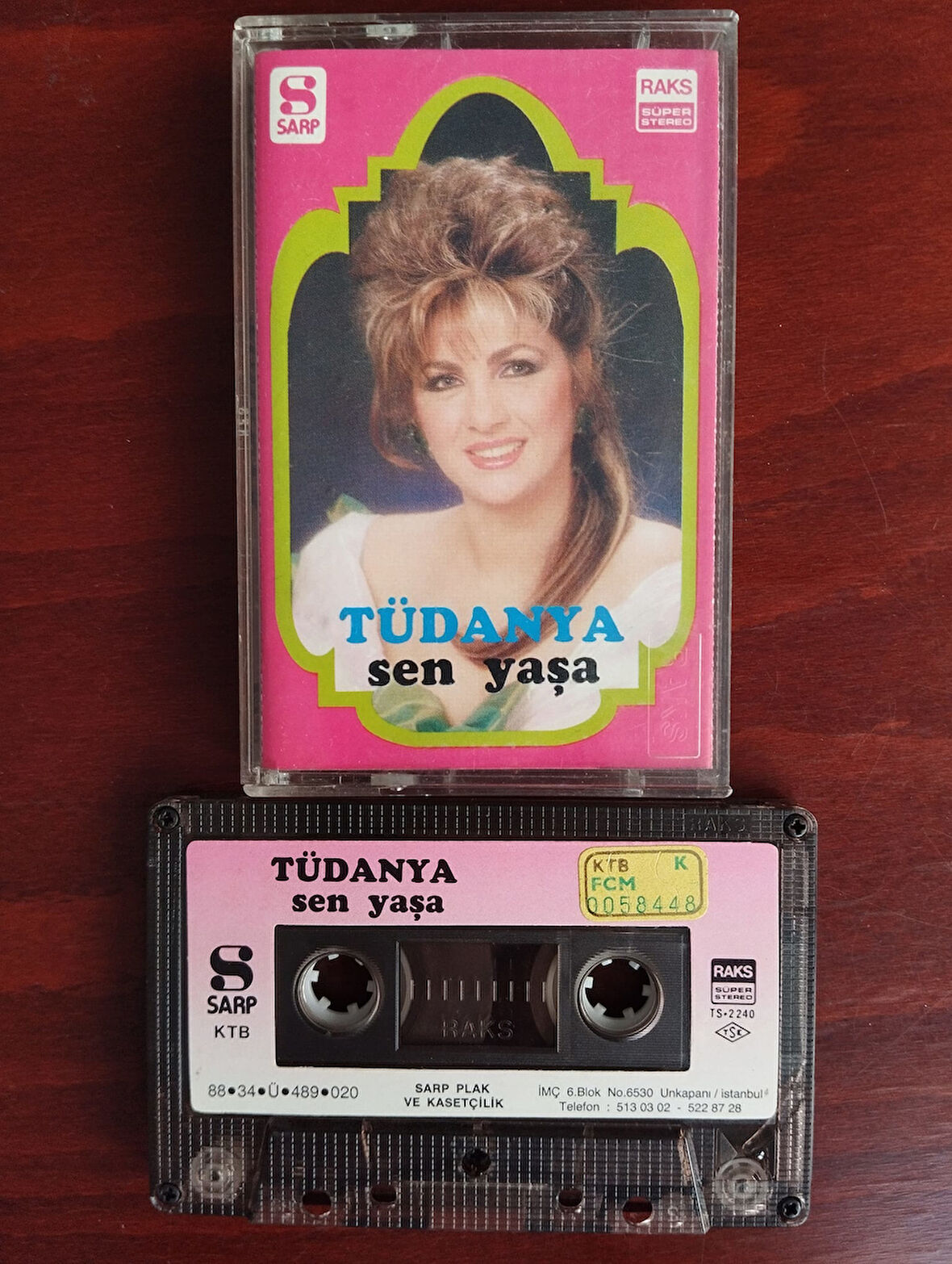 Tüdanya  -  Sen Yaşa -  1988  Türkiye Basım Kaset Albüm-2.el