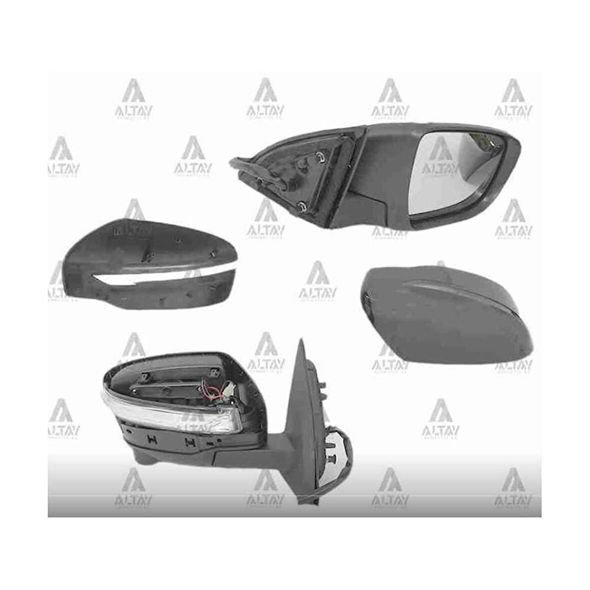 AYNA DIŞ DİKİZ QASHQAI 14= ELEKTRİKLİ SİNYALLİ ISITMALI OTOMATİK KATLANIR (KAMERALI) 13 PIN SAĞ