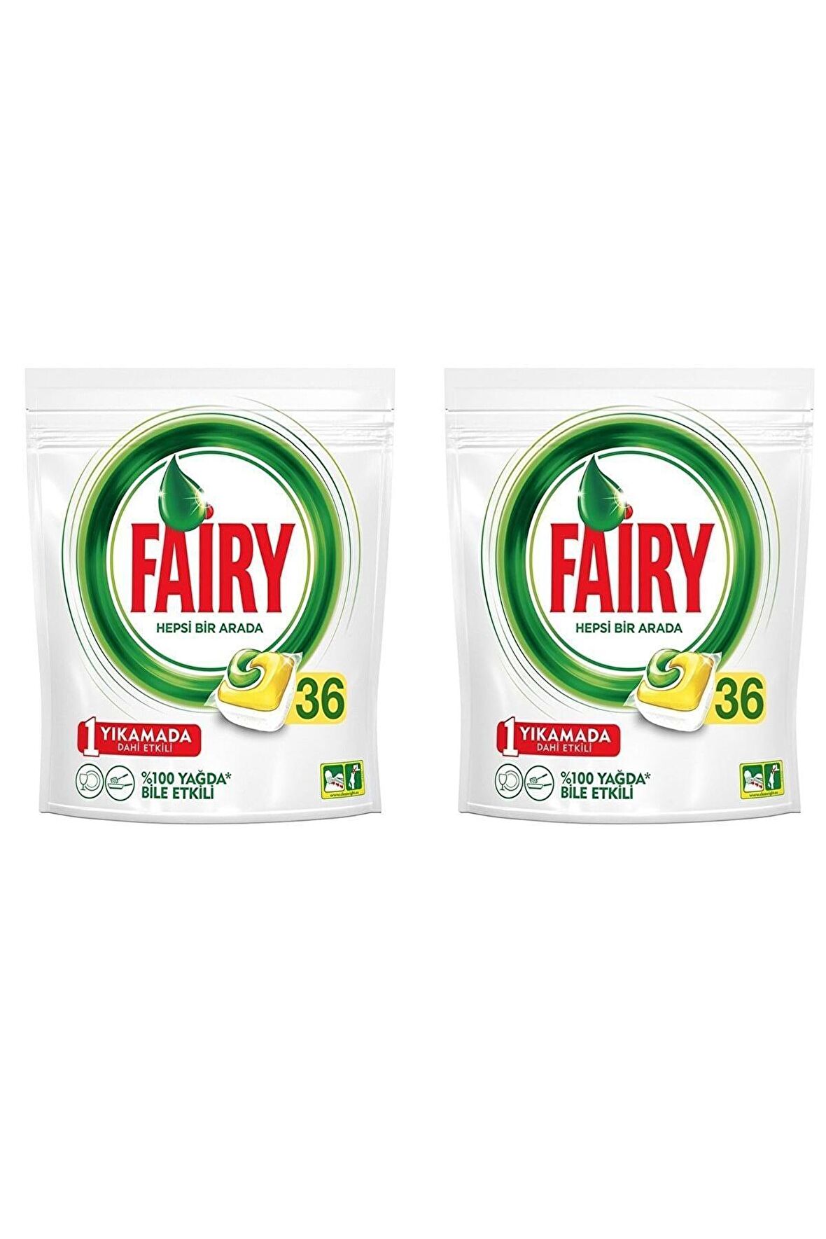 Fairy Hepsi Bir Arada 72 Yıkama Tablet Bulaşık Makinesi Deterjanı 2x36 Adet 