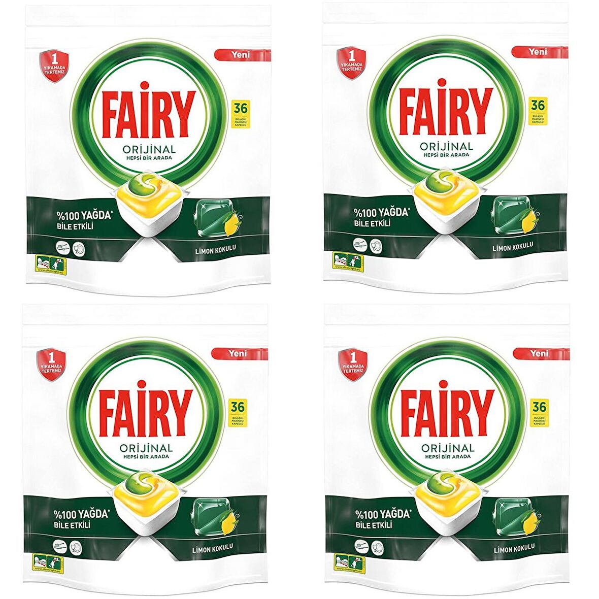 Fairy Hepsi Bir Arada Bulaşık Makinesi Tableti 4x36'lı 