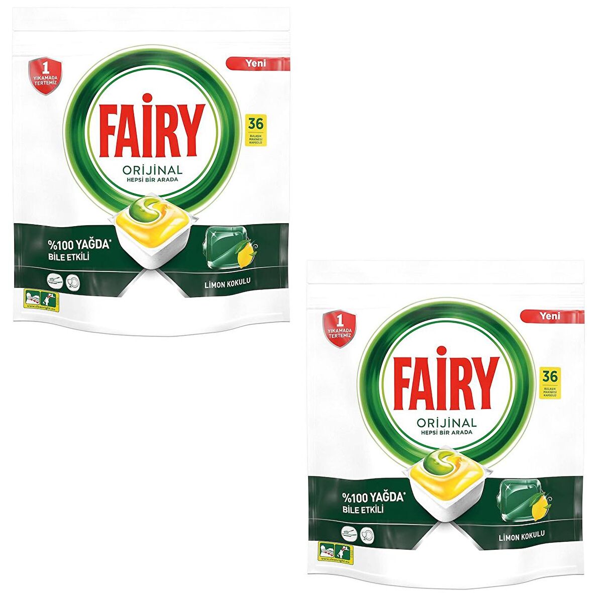 Fairy Hepsi Bir Arada Bulaşık Makinesi Tableti 2x36'lı 