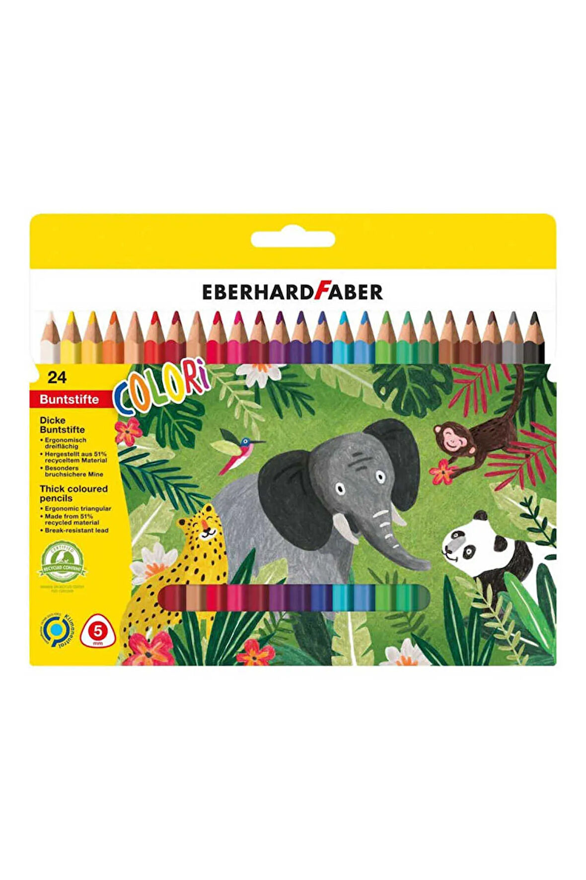 Colori Kalın Üçgen Kuruboya 24lü Set