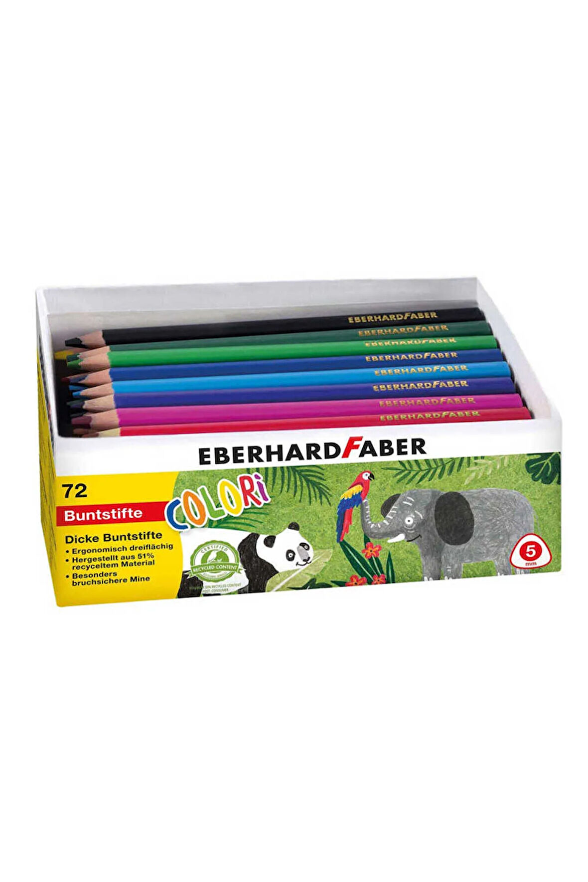 Colori Kalın Üçgen Kuruboya 72li Set