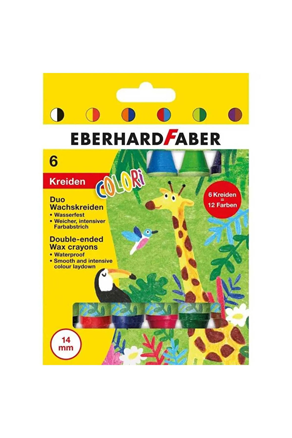 Colori Duo Çift Taraflı Mum Boya 6lı 12 Renk Set