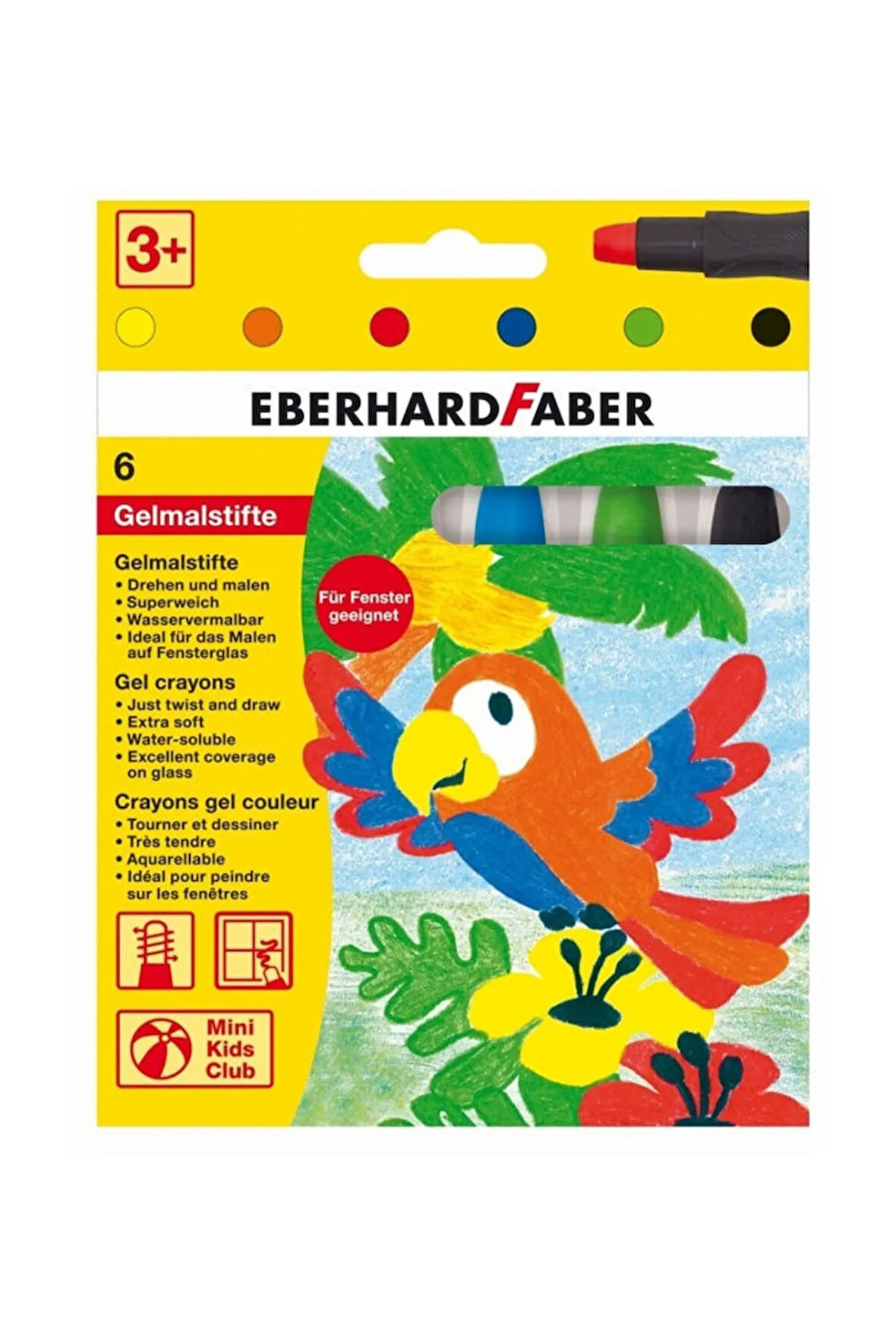 Gel Crayon Sulandırılabilir Jel Mum Boya 6 Renk Basic