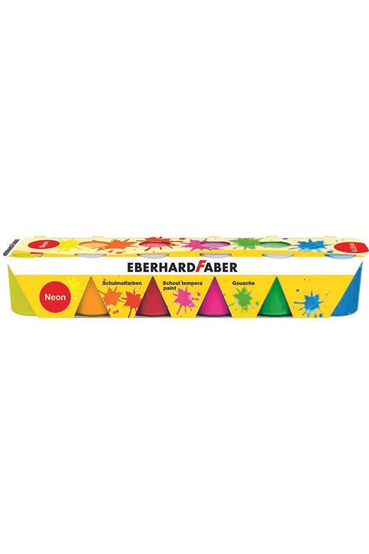 School Tempera Guaj Boya 6x25ml Set Neon