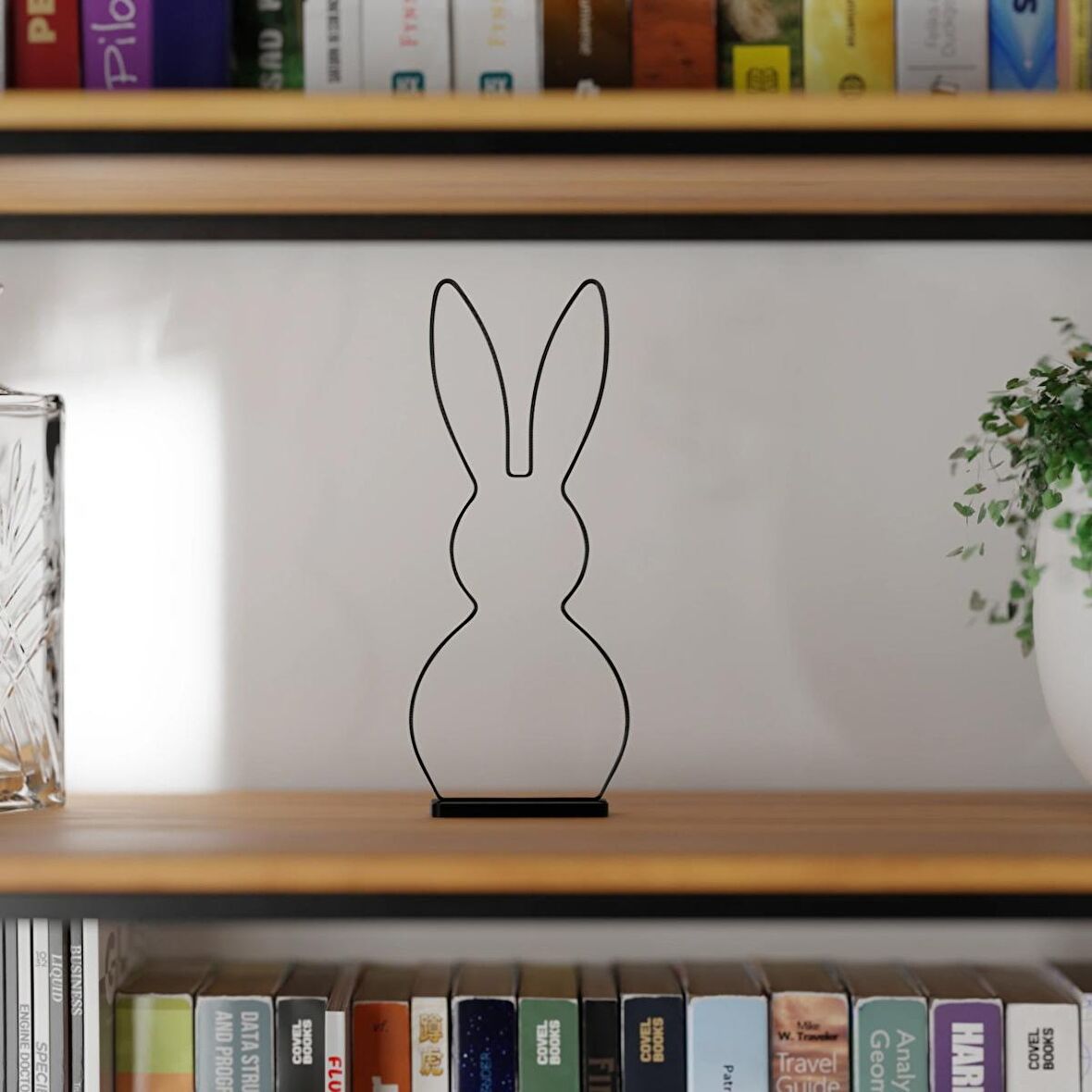 Tavşan3 Geometrik Masa Süsü Plastik 20cm