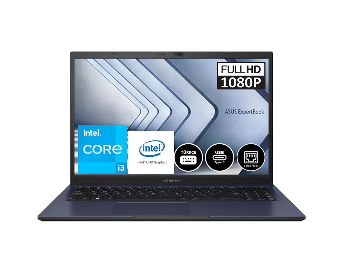 Asus ExpertBook B1 I3-1215U 8 GB 512 GB SSD 15.6" FHD Windows 11 Pro B1502CBA-EJ0253 BT85