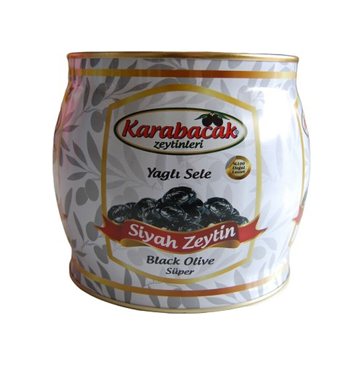 Karabacak Süper Yağlı Sele Siyah Zeytin Teneke 2 KG