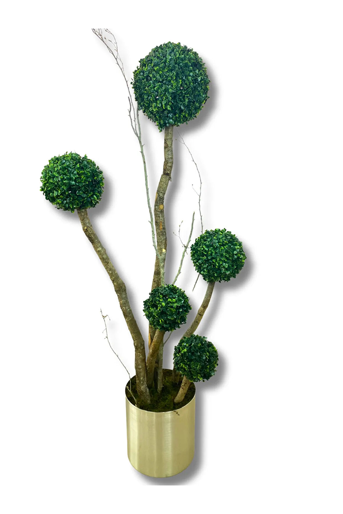 Yapay Ağaç 5 Li Şimşir Top 170 Cm 30x30 Metal Saksı