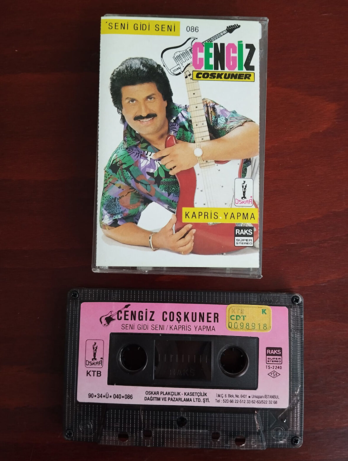 Cengiz Coşkuner ‎– Seni Gidi Seni / Kapris Yapma  - 1990  Türkiye Basım Kaset /Kağıt Baskı-2.el
