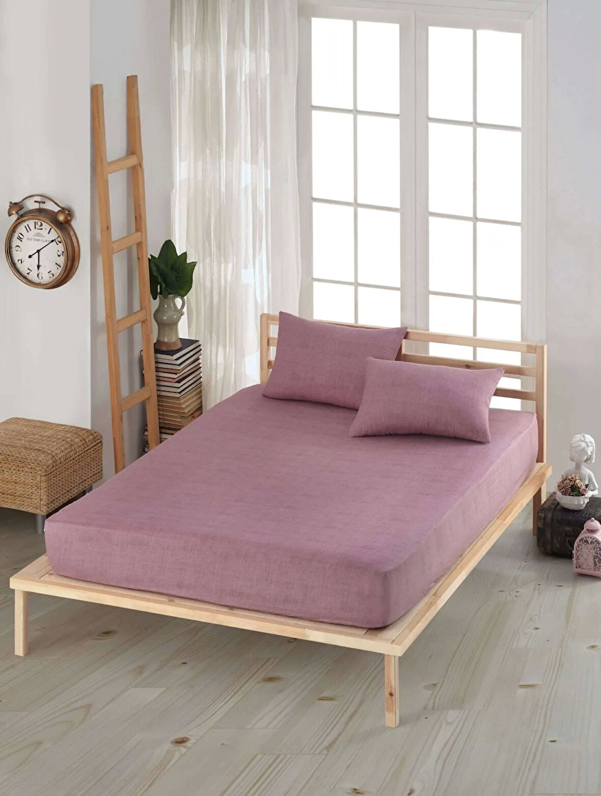 NİVEMESHOME 160*200 GÜL KURUSU LASTİKLİ ÇARŞAF SETİ