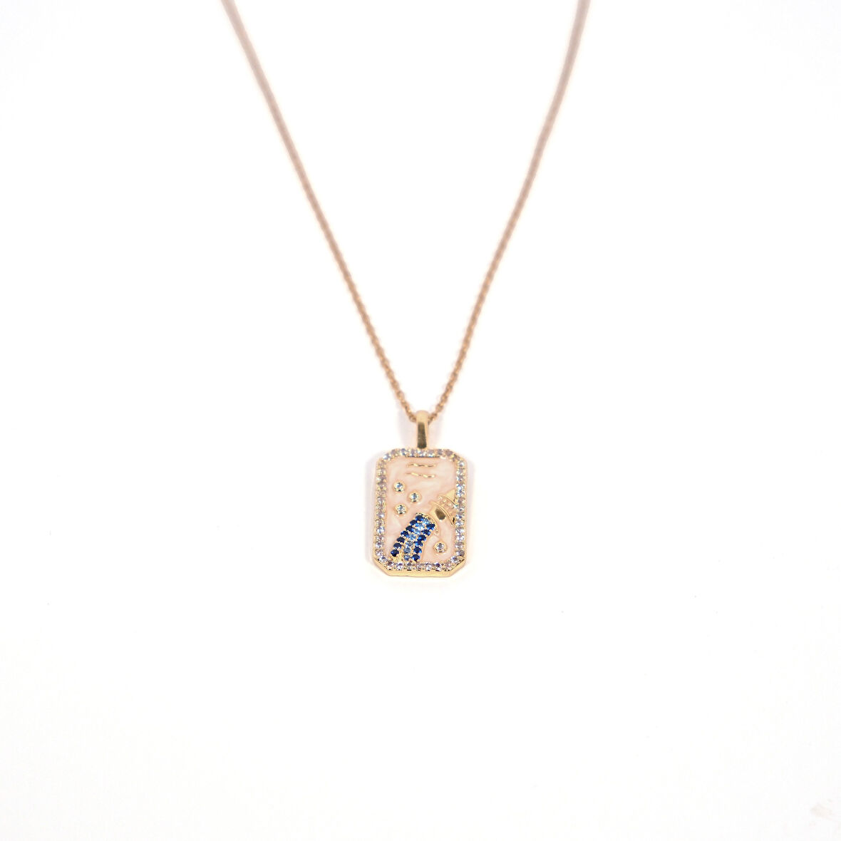 Çelik Kolye Kova Burcu Kolyesi - K-114