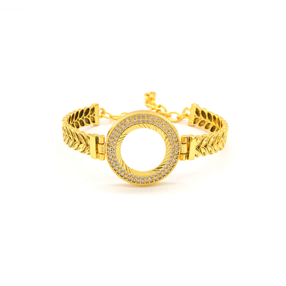 Çeyrek Altın Çerçeve Bileklik Çelik Altın Kaplama Arpa Model-BLZ-631