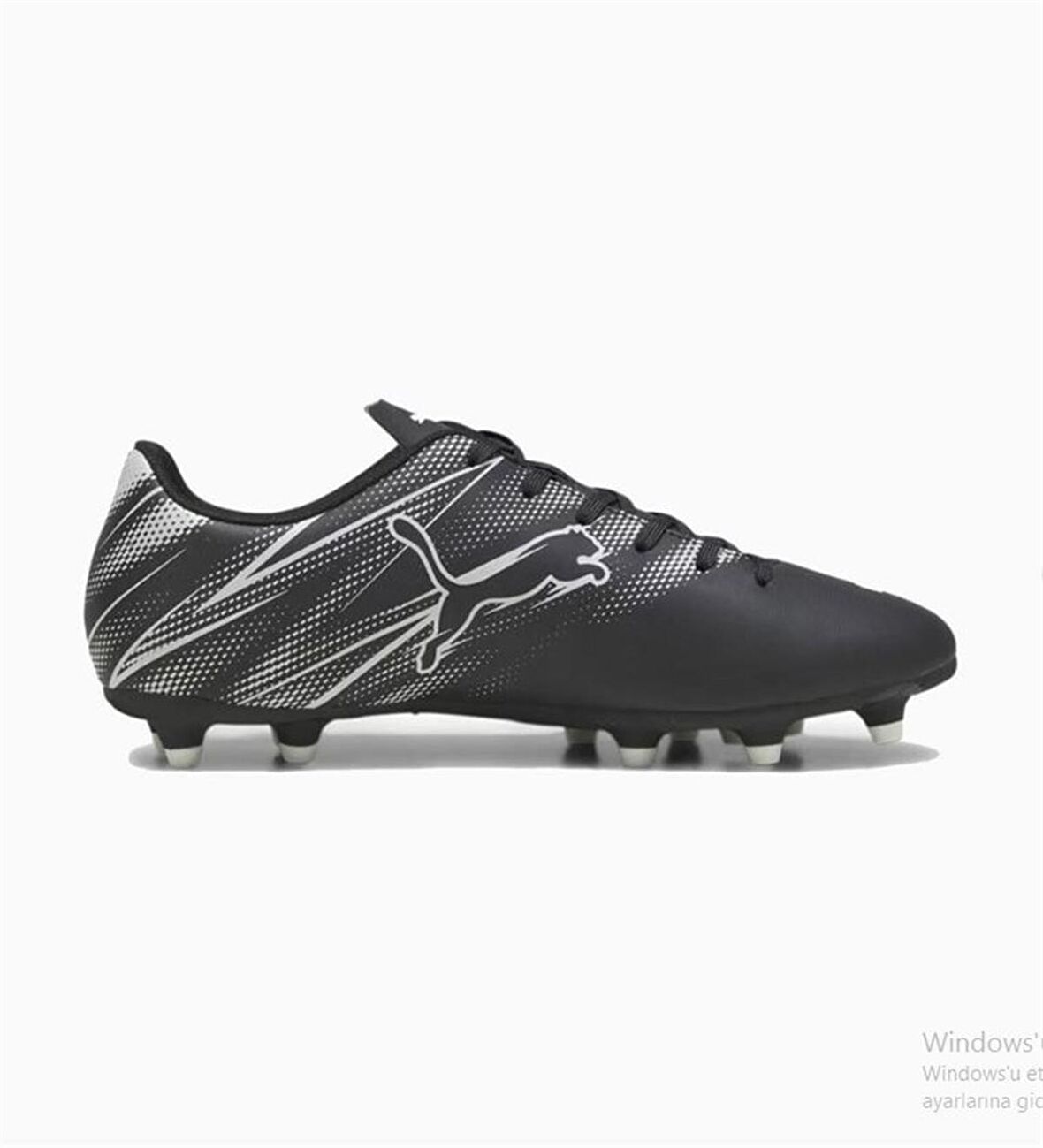 Puma Attacanto FG/AG Black - Silver Erkek Krampon - 107477 01