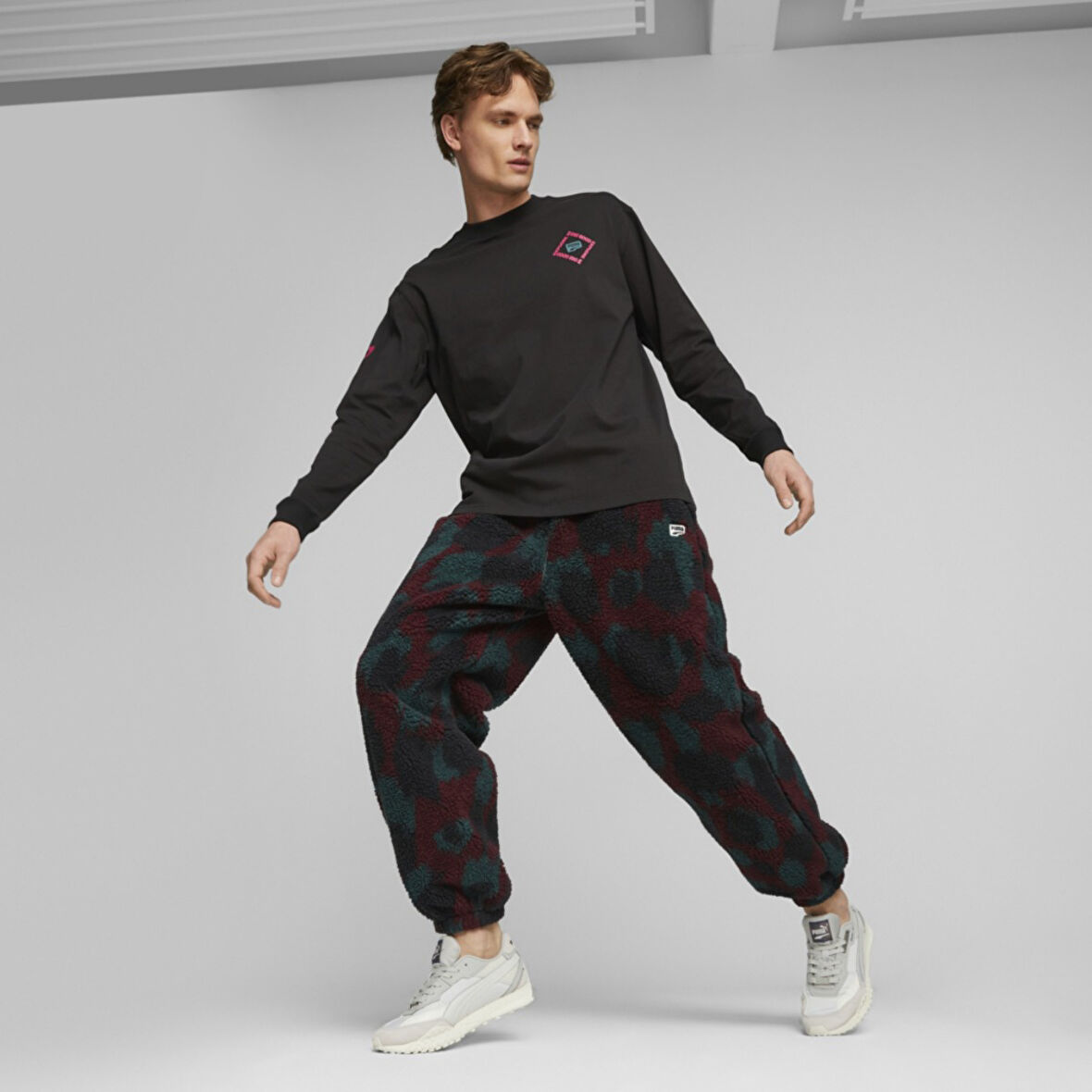 Puma Erkek Eşofman Alt Downtown Aop Sherpa