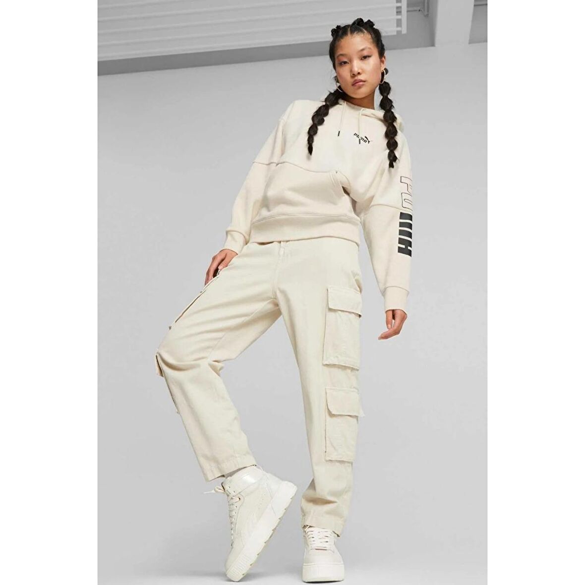Puma Kadın Hoodie Colorblock High Neck
