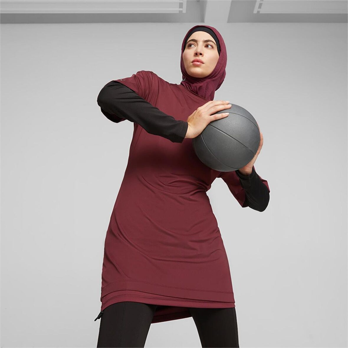 Modest Activewear Hoodie Dark Jasper