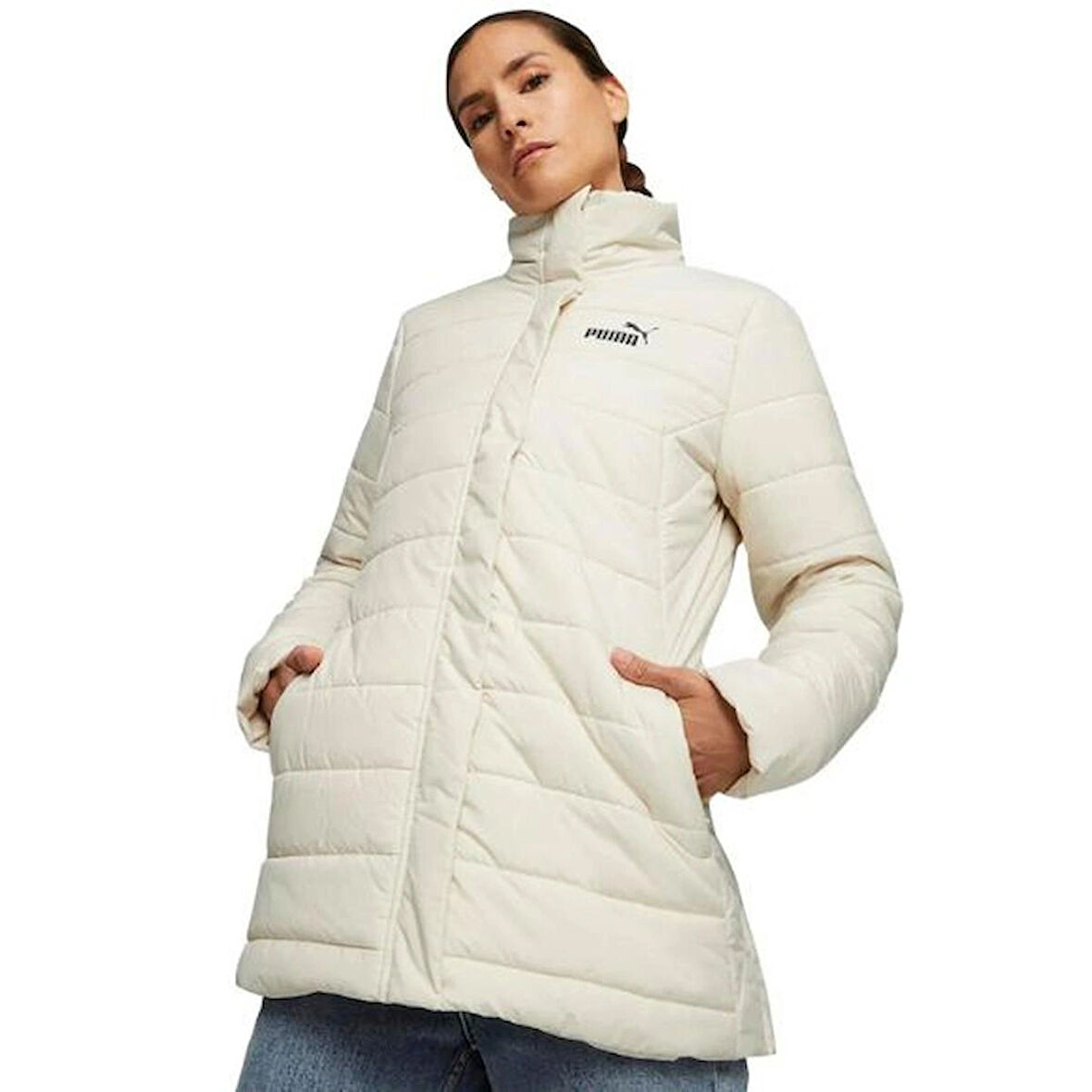 Puma Padded Jacket Kadın Bej Günlük Stil Ceket 67536487