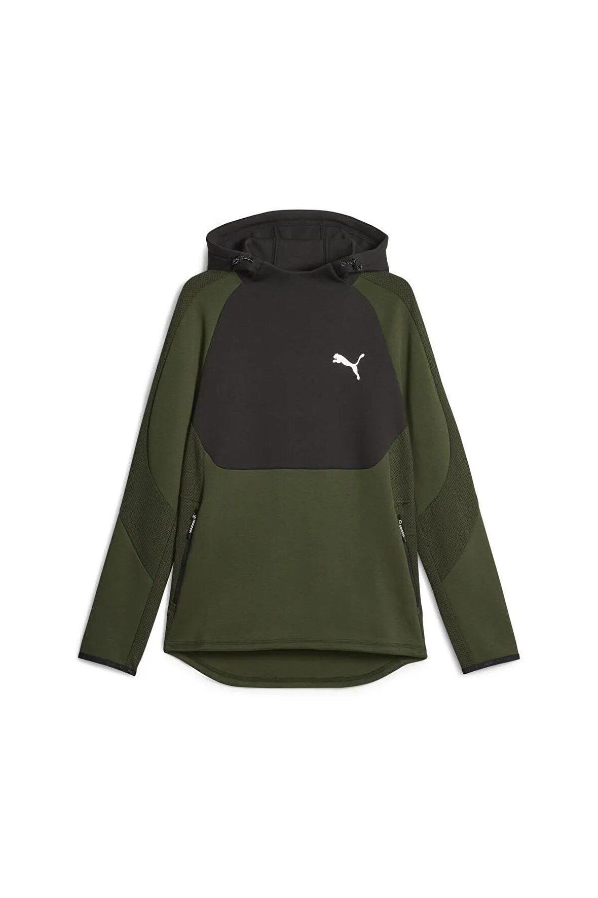 Puma EVOSTRIPE Hoodie DK Yeşil Erkek Eşofman Üstü