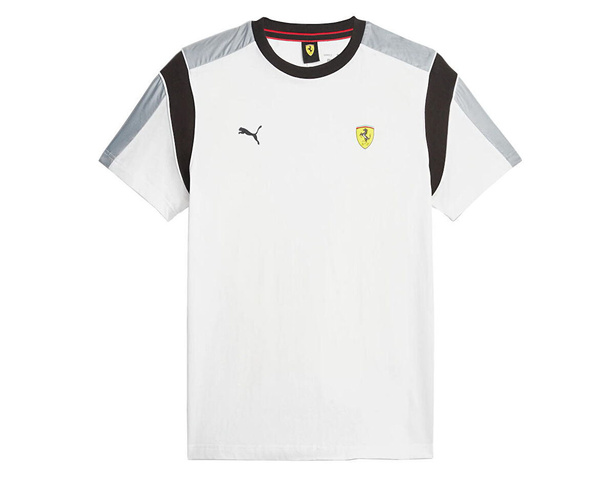 Puma Ferrari Race Mt7 Tee Erkek Günlük Tişört 62093803 Beyaz