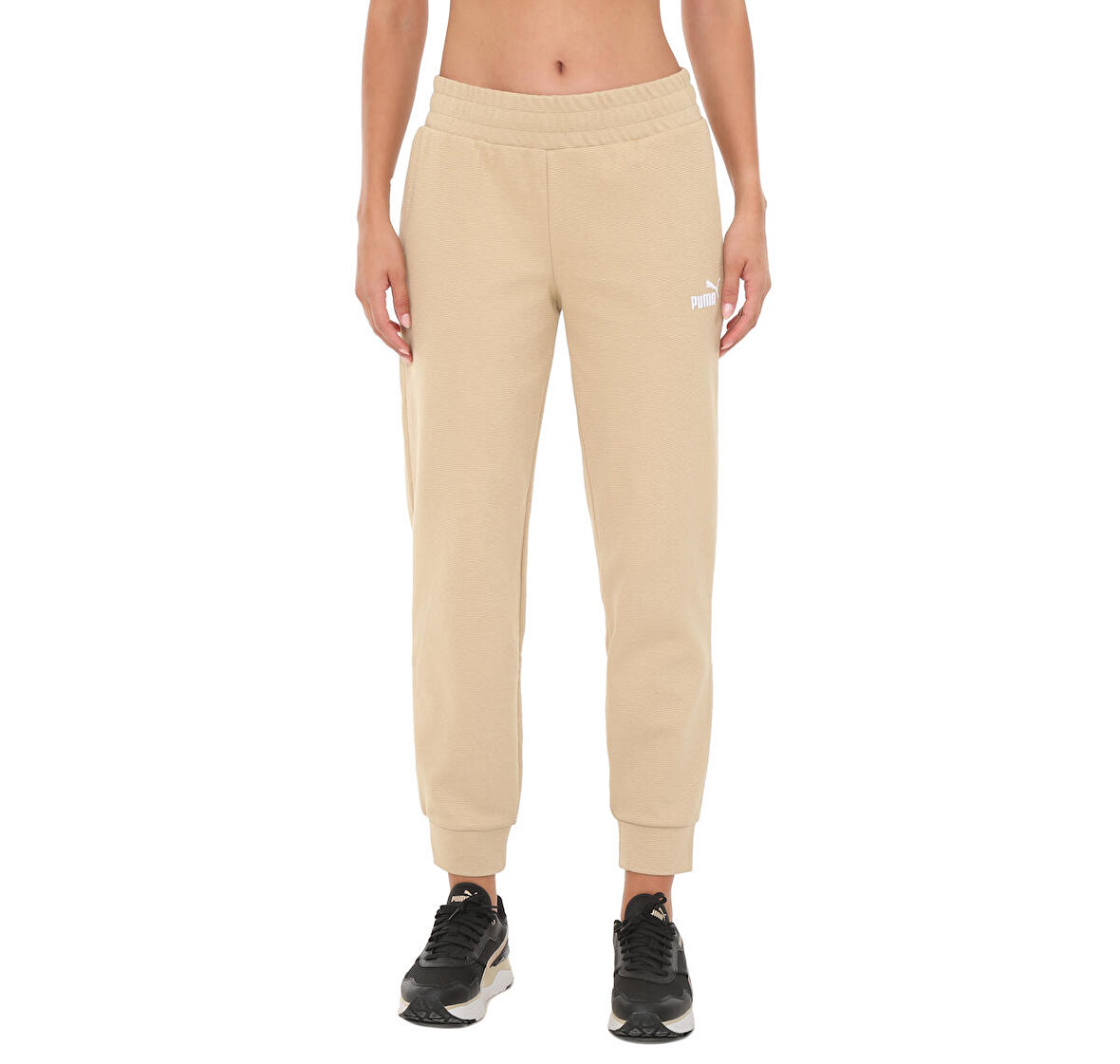 675983-84 Puma Ess Elevated Pants Cl Sand Dune Kadın Eşofman Altı Haki