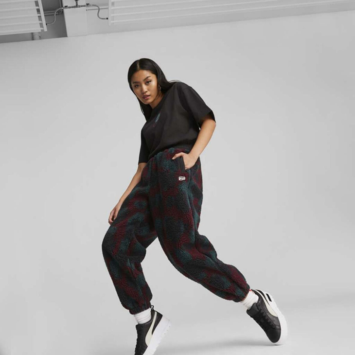 Puma Kadın Eşofman Alt Downtown Aop Sherpa